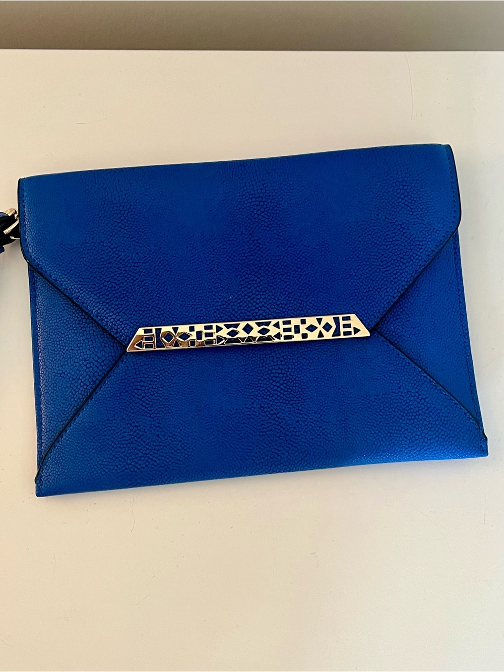 Stella & Dot Avalon Cobalt Blue Envelope Clutch Wristlet
